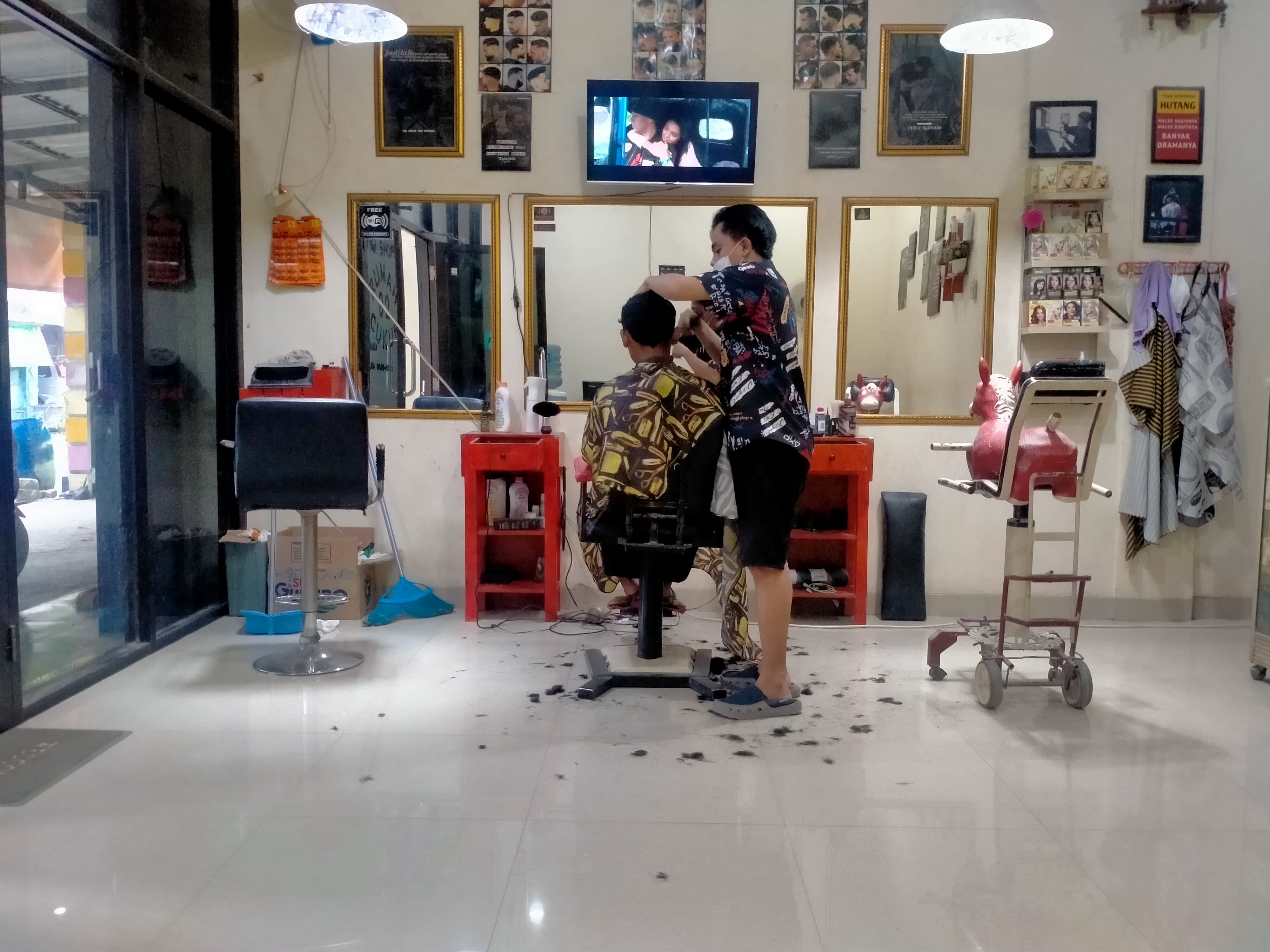 Interior barbershop